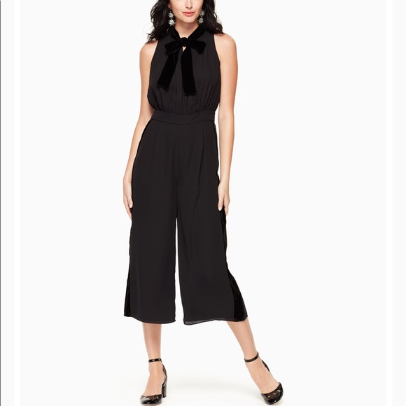 kate spade Pants - Kate Spade Mixed Velvet Jumpsuit